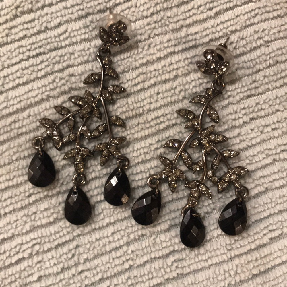Gunmetal Chandelier Earrings